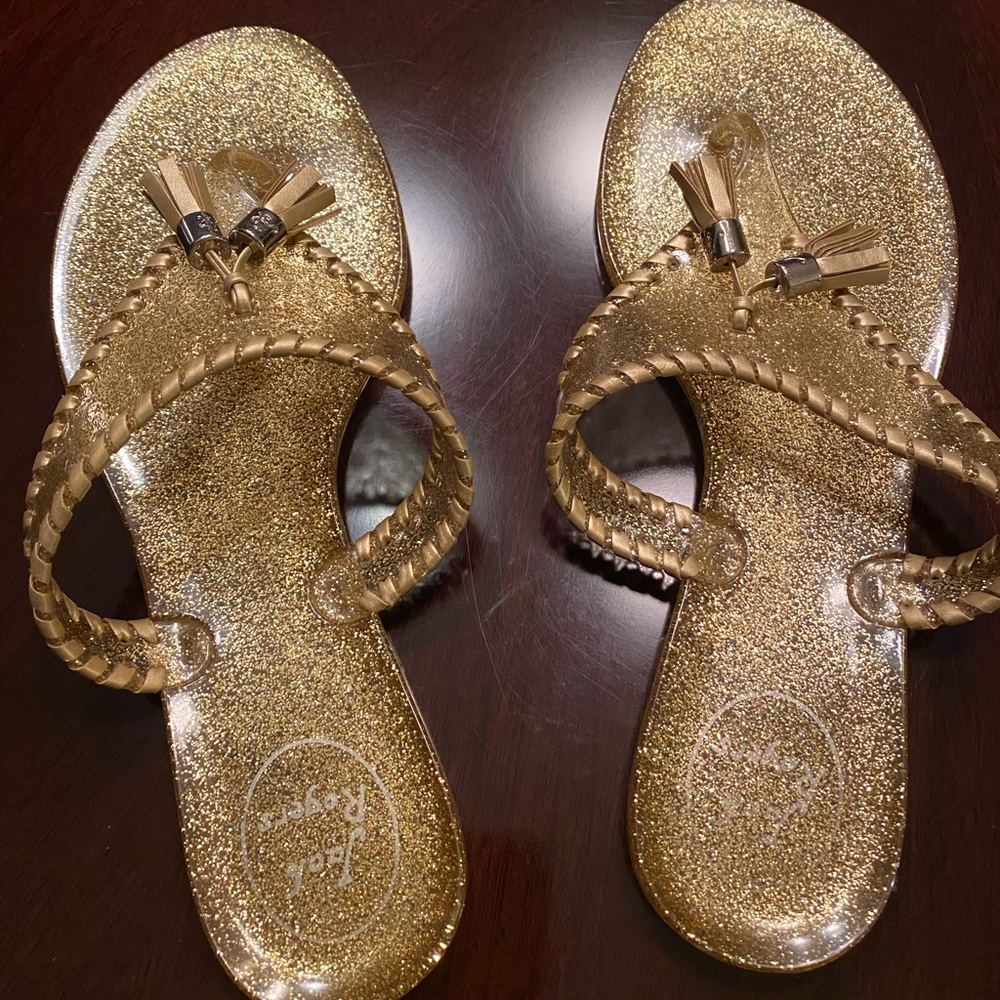 Jack Rogers Glitter flip flops-great shape!